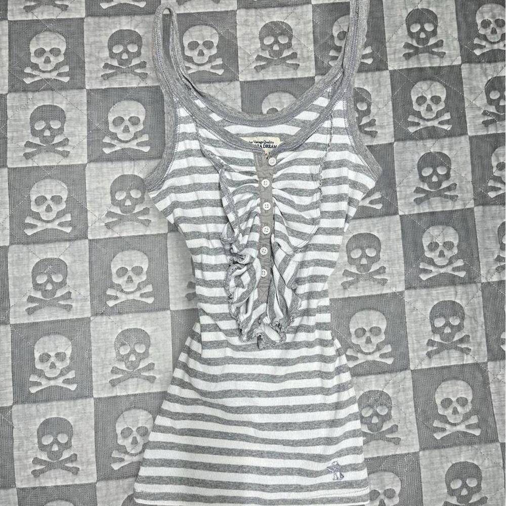 Y2k striped tank top